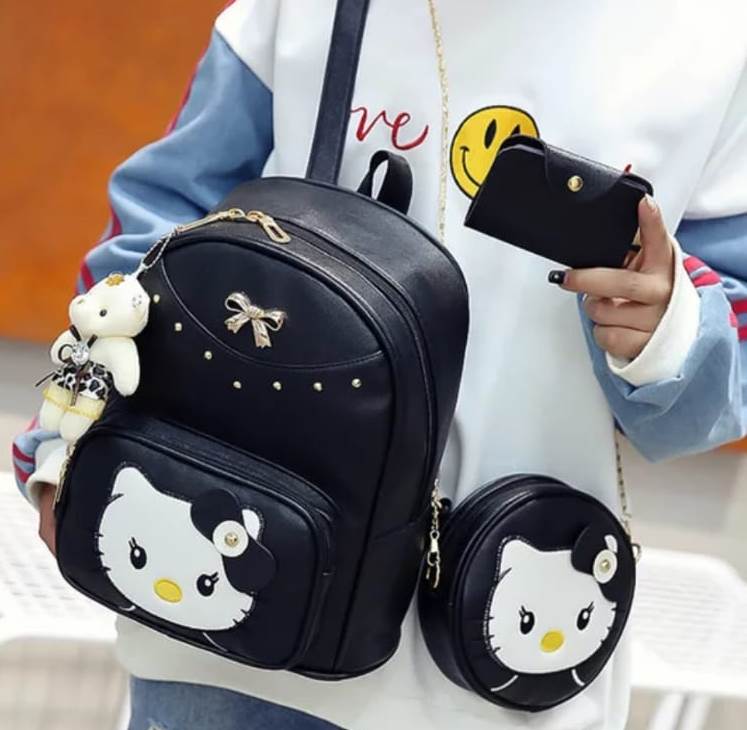 Rucsac dama negru 3 IN 1 KITTY biashoes.ro imagine reduceri